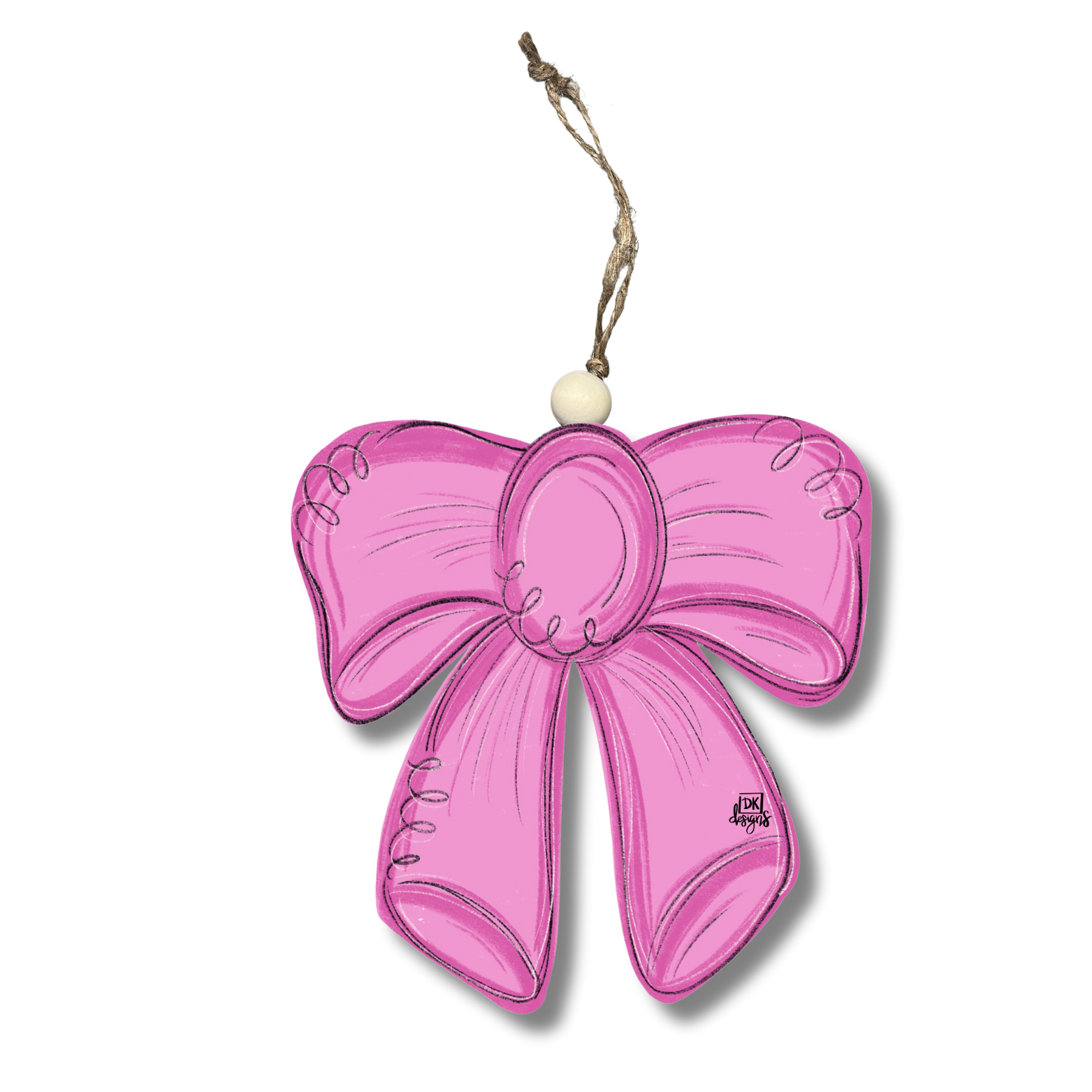 Pink Bow Ornament