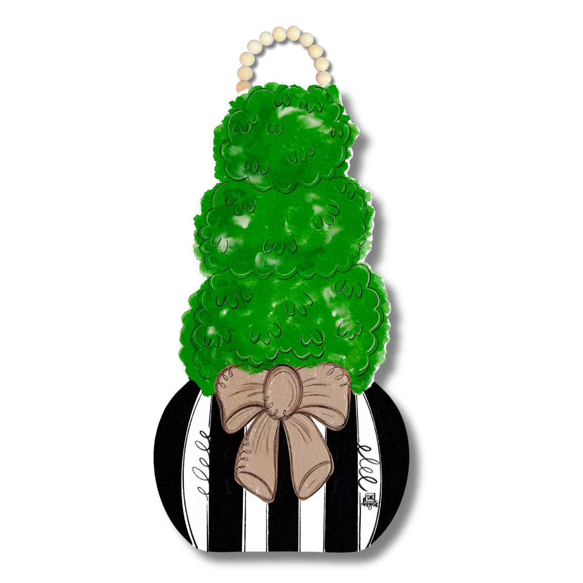 Mocha Topiary Door Hanger image 0