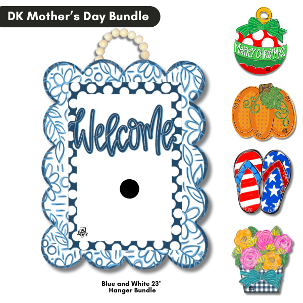 Blue and White Door Hanger Bundle