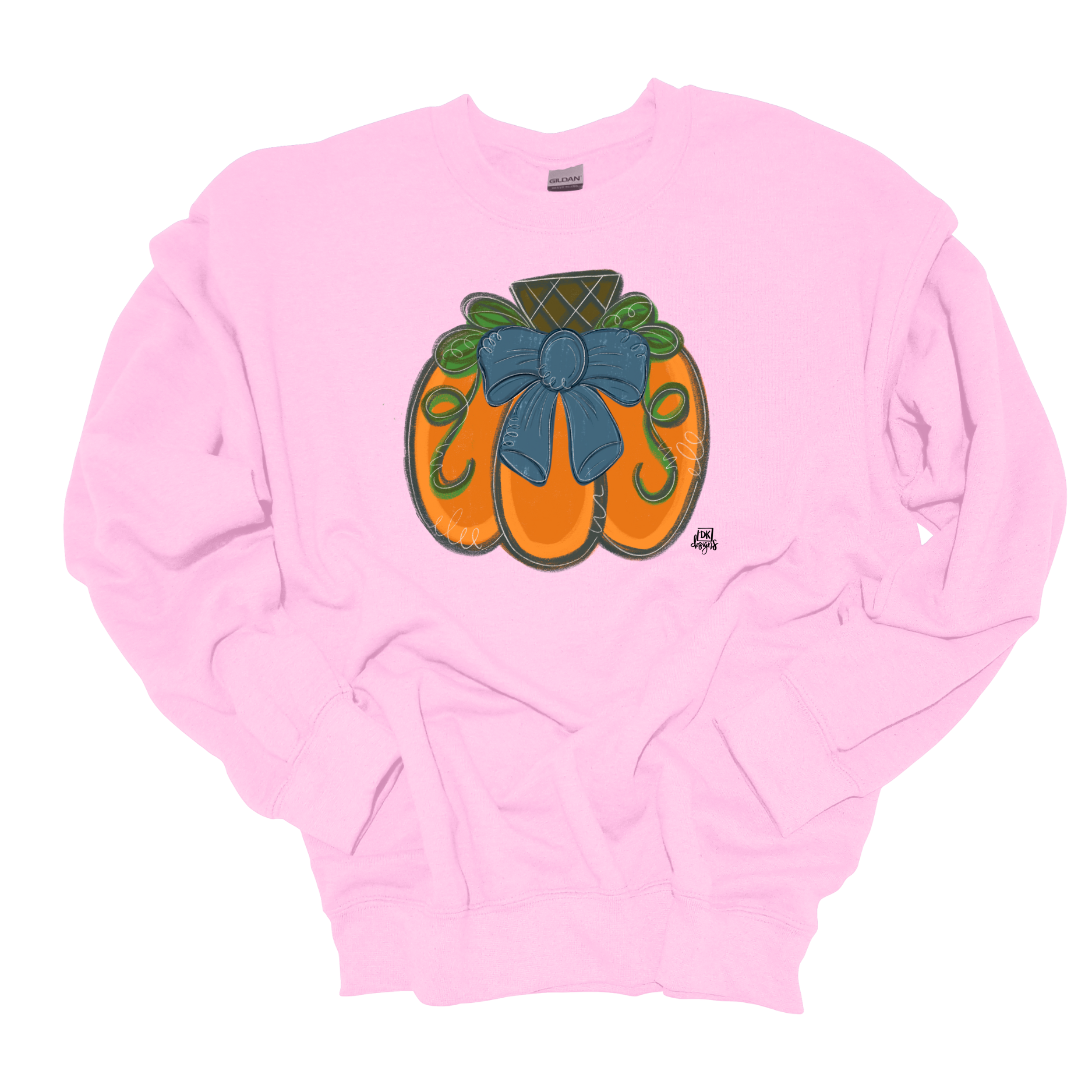 Blue Bow Pumpkin Sweatshirt