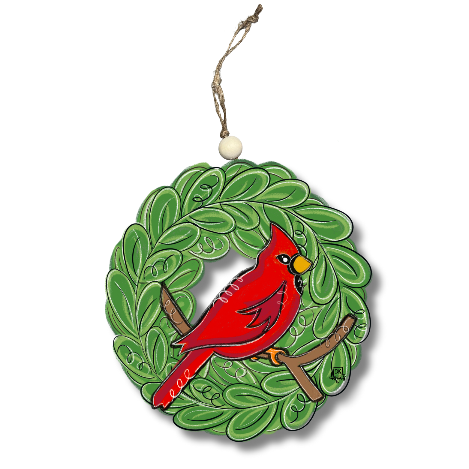 Cardinal Wreath Ornament