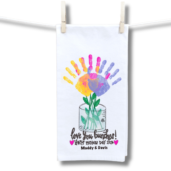 DK Love You Bunches Handprint Towel