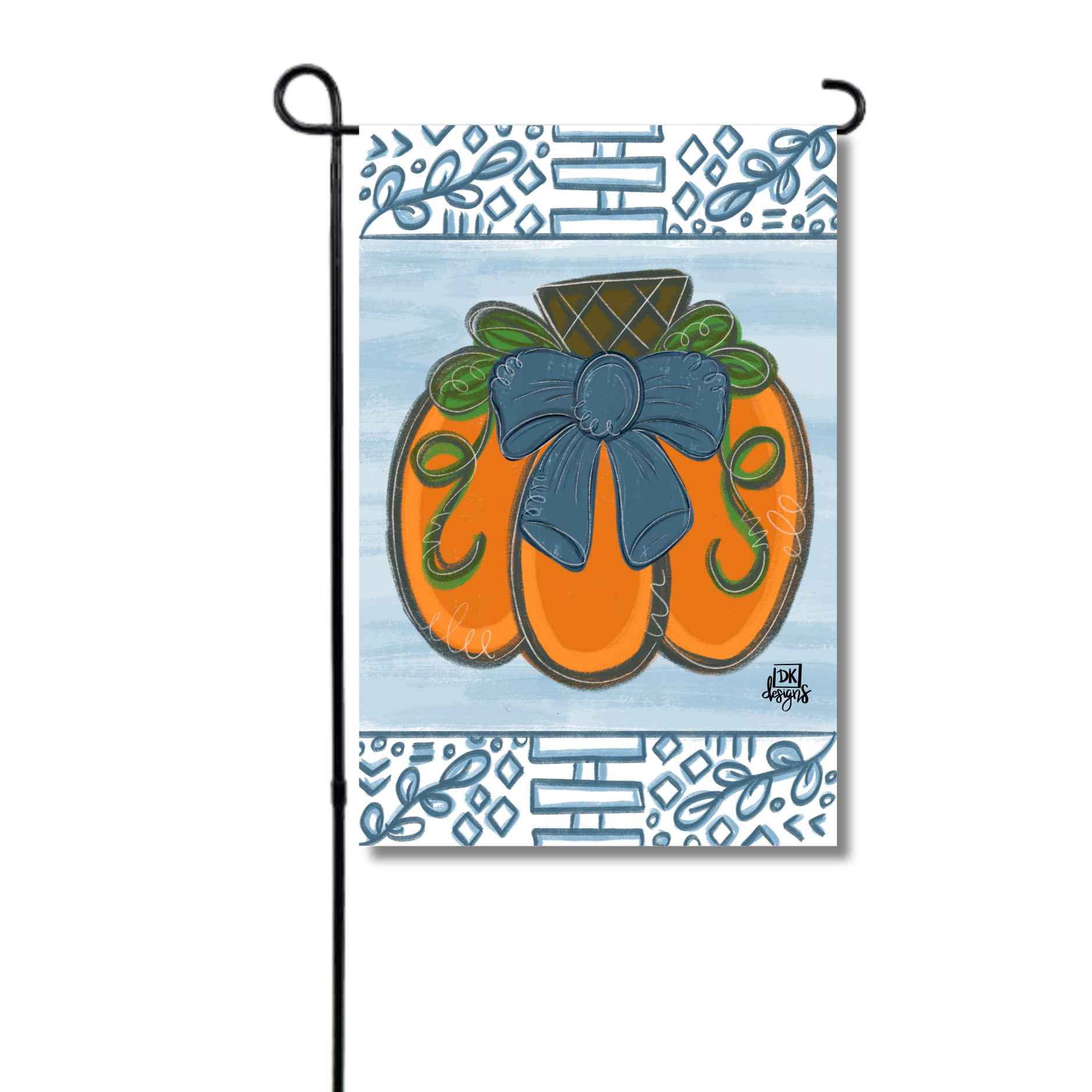 Blue Chinoiserie Pumpkin Garden Glam