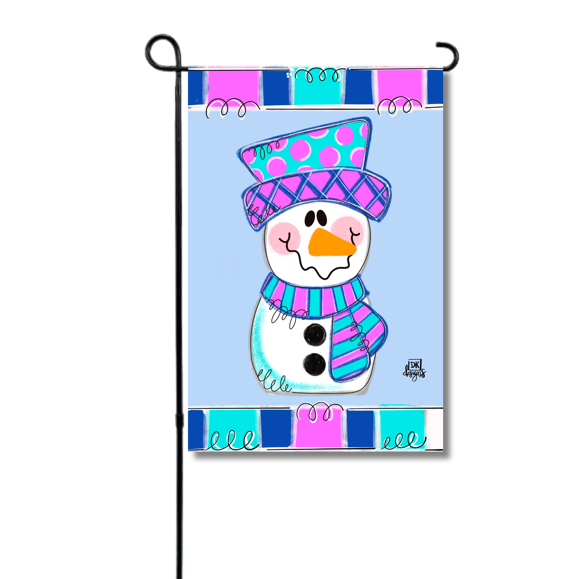 Pink Snowman Garden Glam
