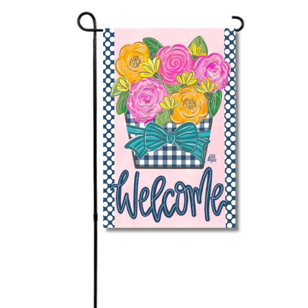 Gingham Flower Jar Glam