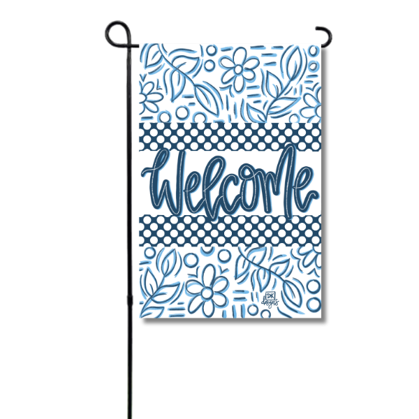 Blue and White Welcome Glam