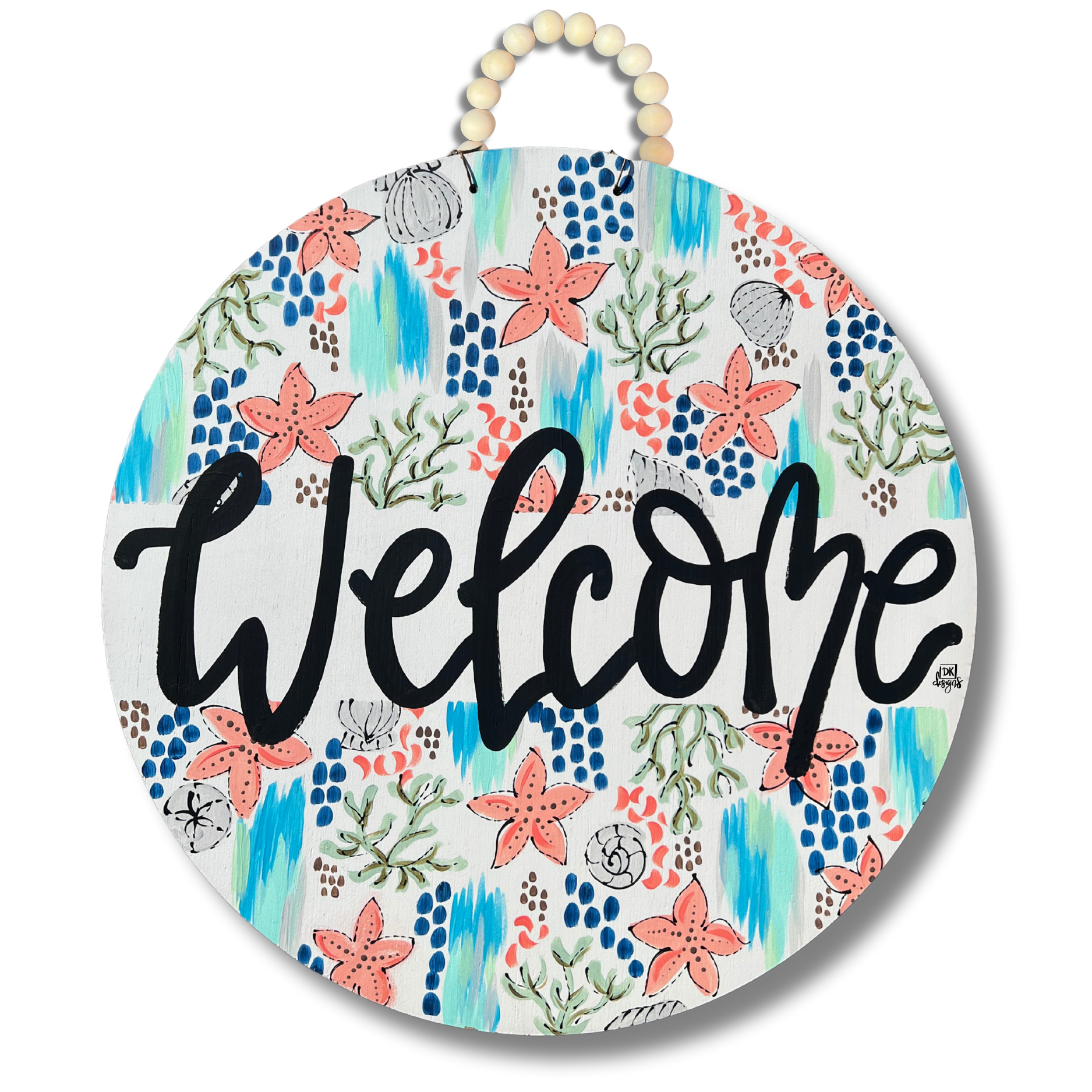 Coastal "Welcome" Door Hanger