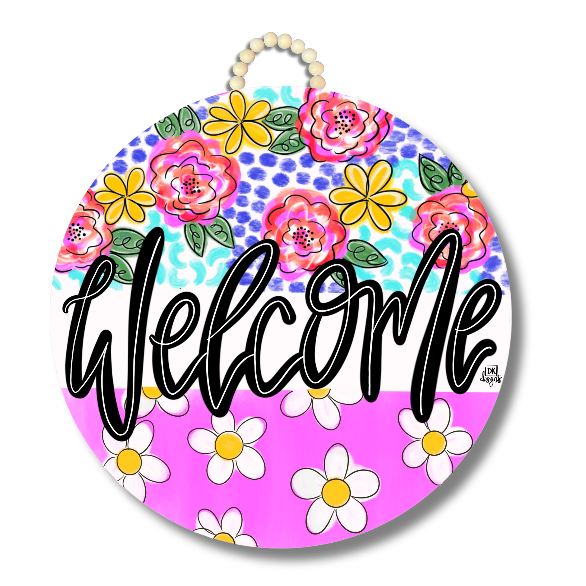 Blues Round Door Hanger