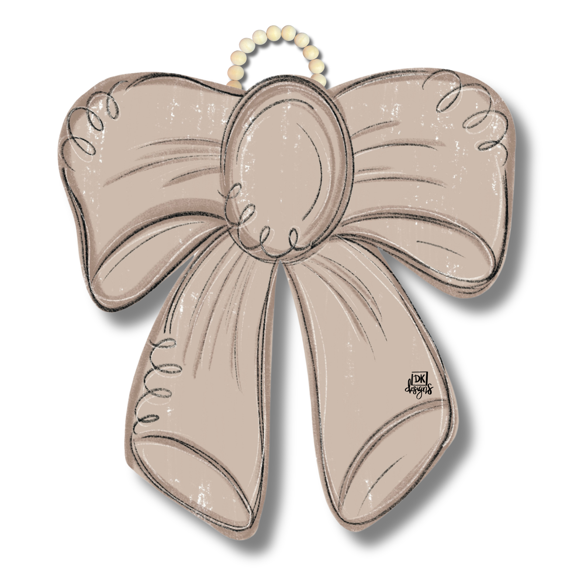 Tan Bow Door Hanger