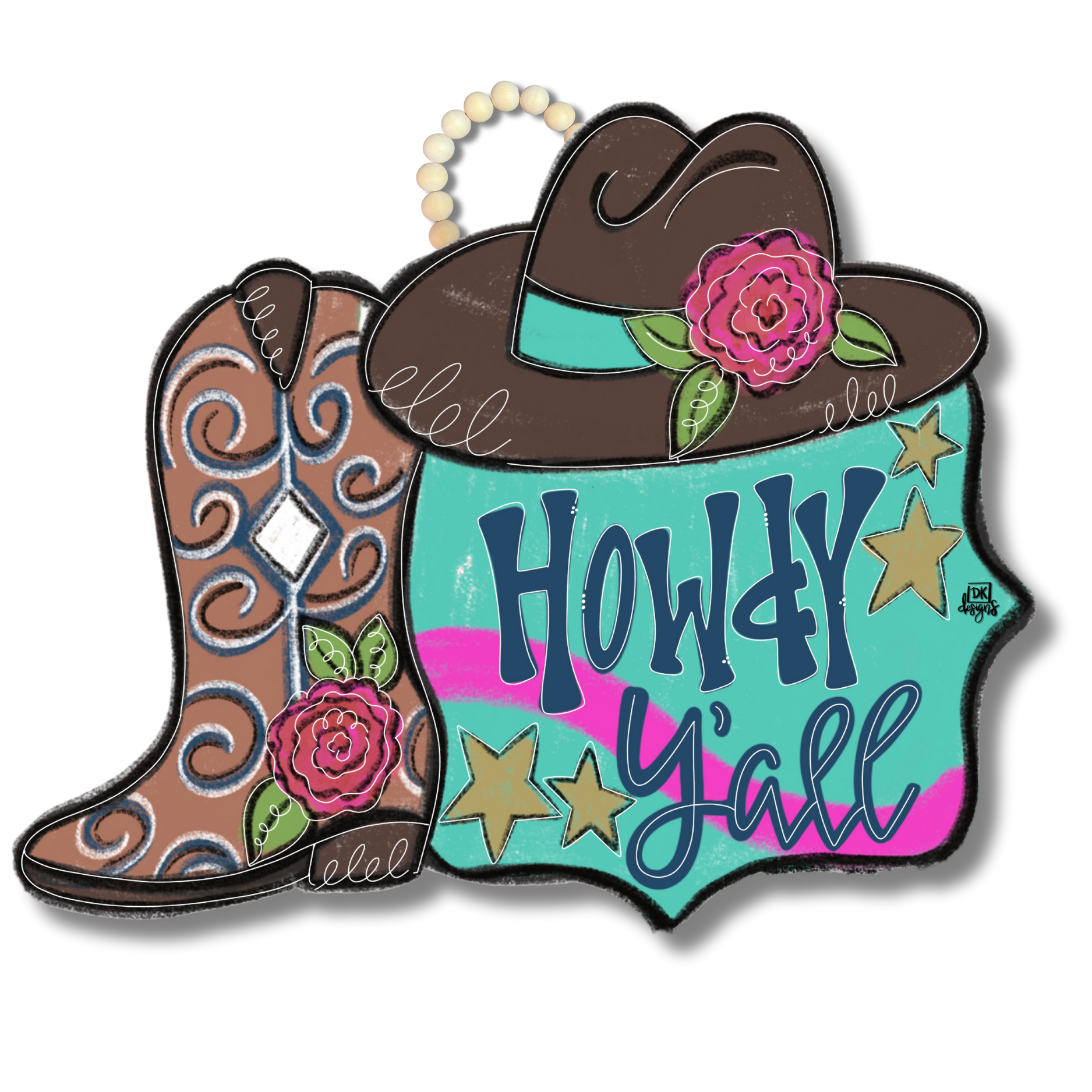 Howdy Y'all Door Hanger