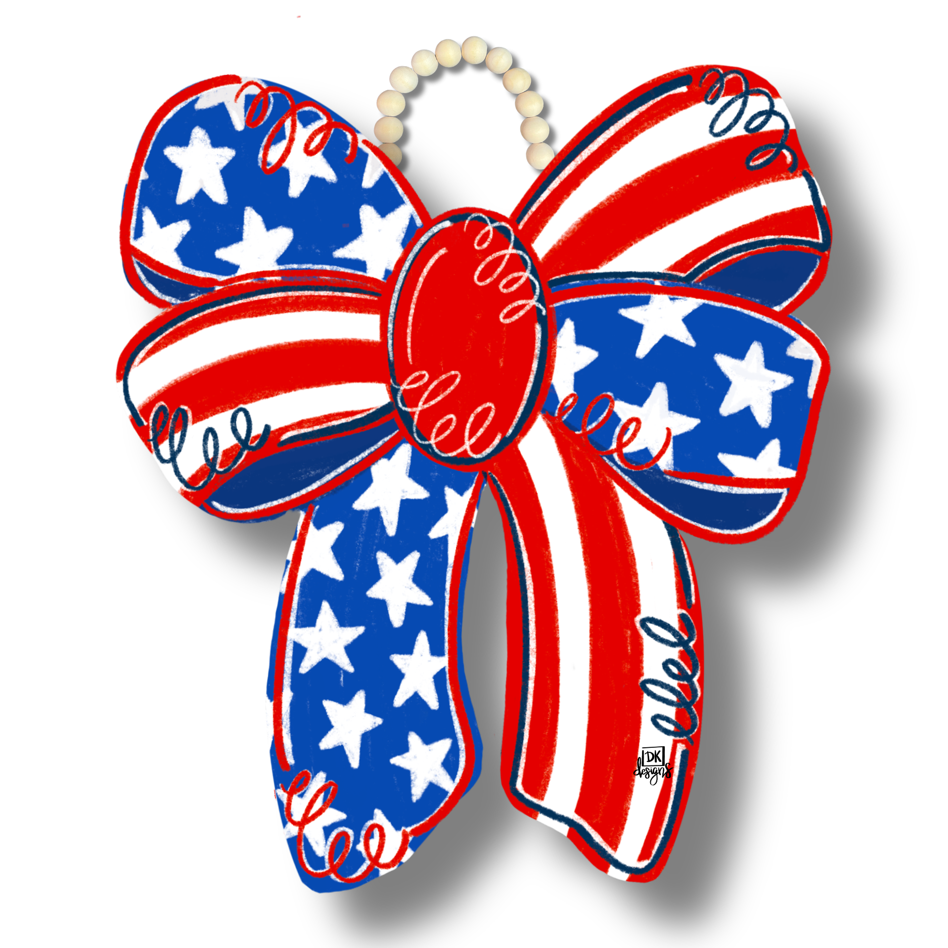 Patriotic Bow Door Hanger