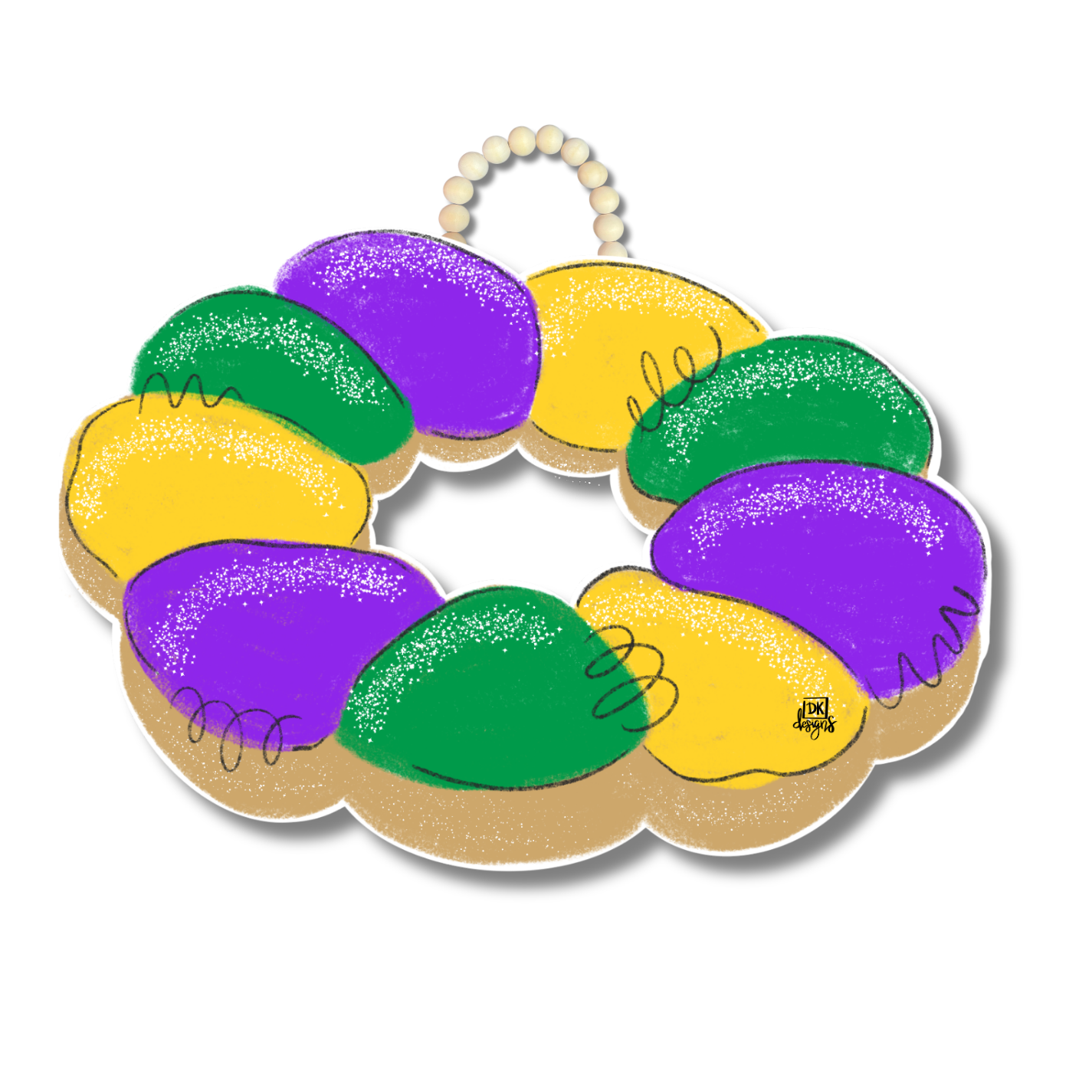 King Cake Door Hanger