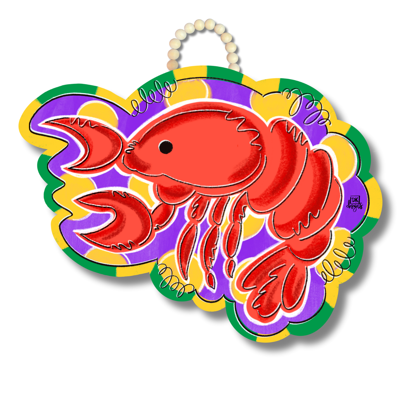 Louisiana Crawfish Door Hanger