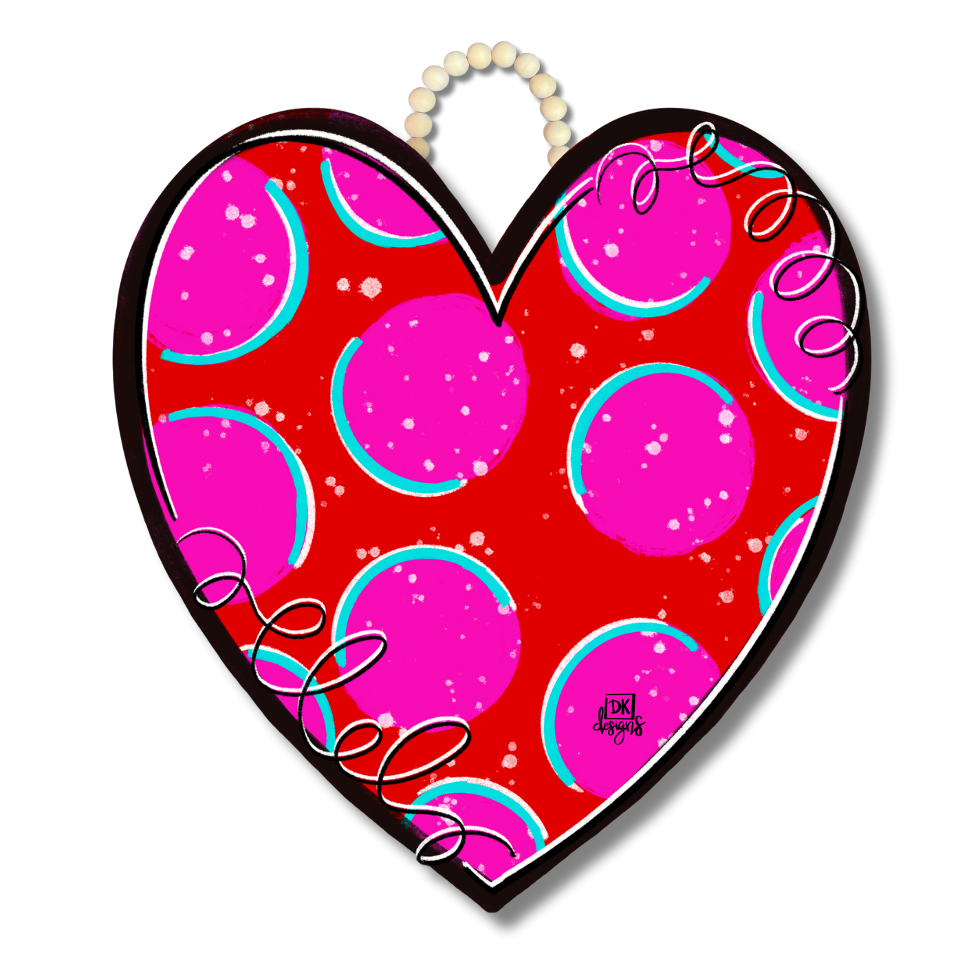 Red Heart Door Hanger