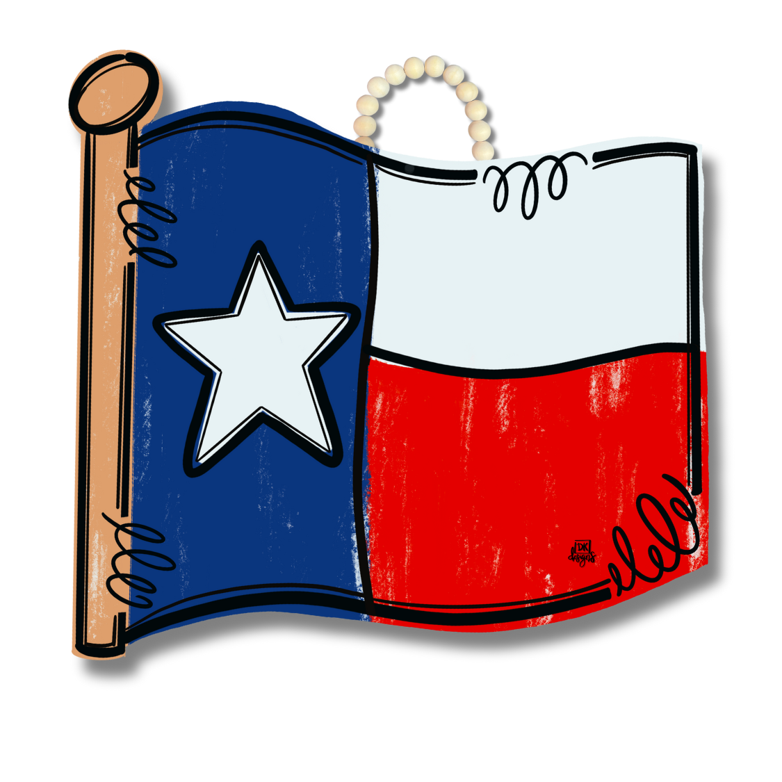 Texas Flag Door Hanger