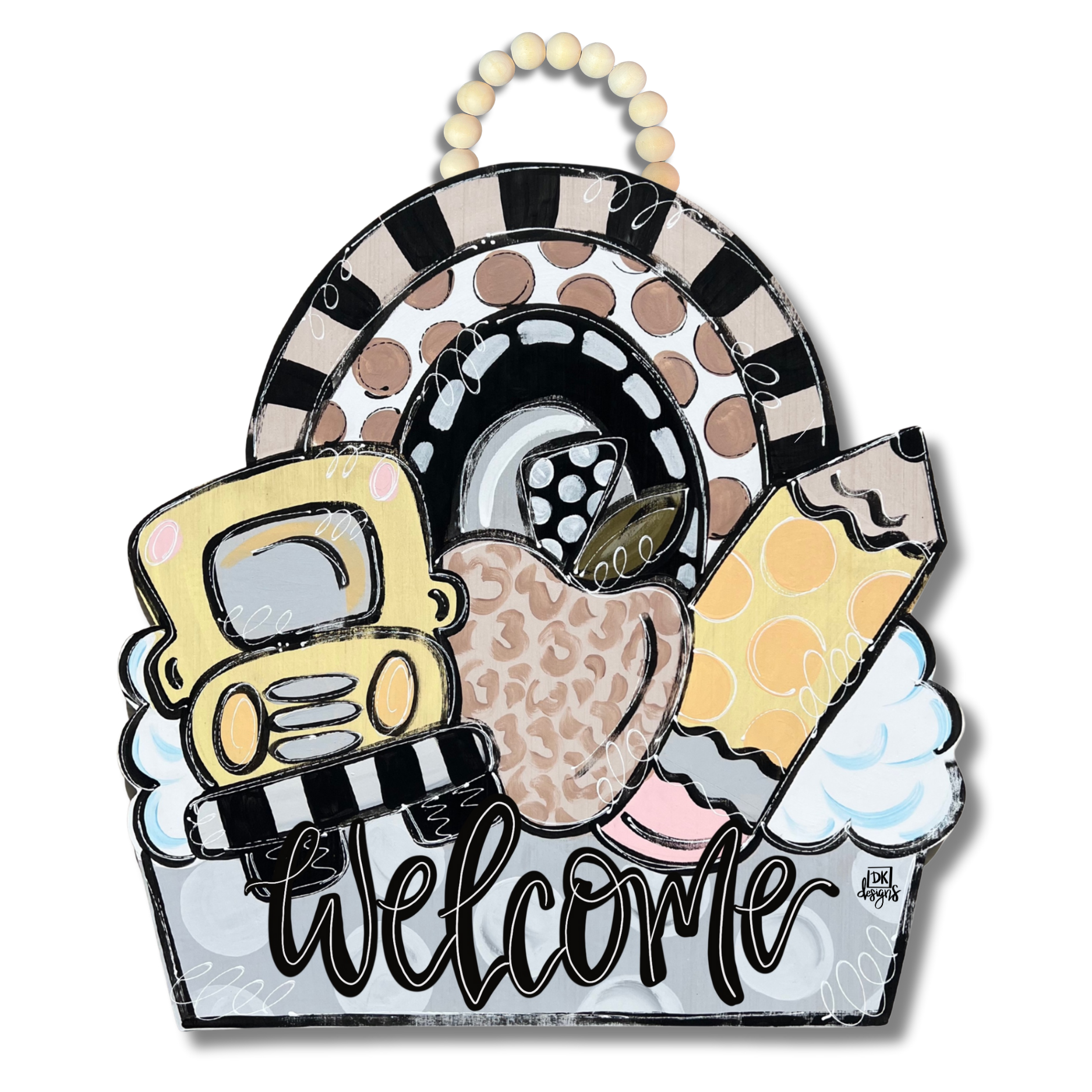 School Rainbow Neutral Door Hanger