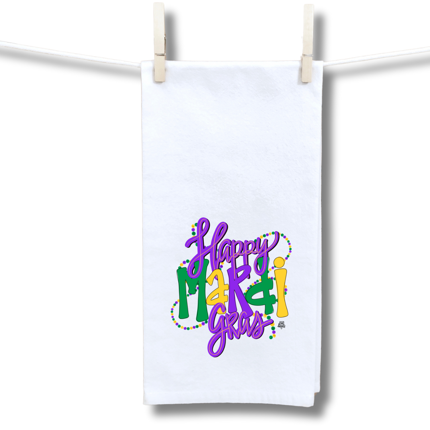 Happy Mardi Gras Towel