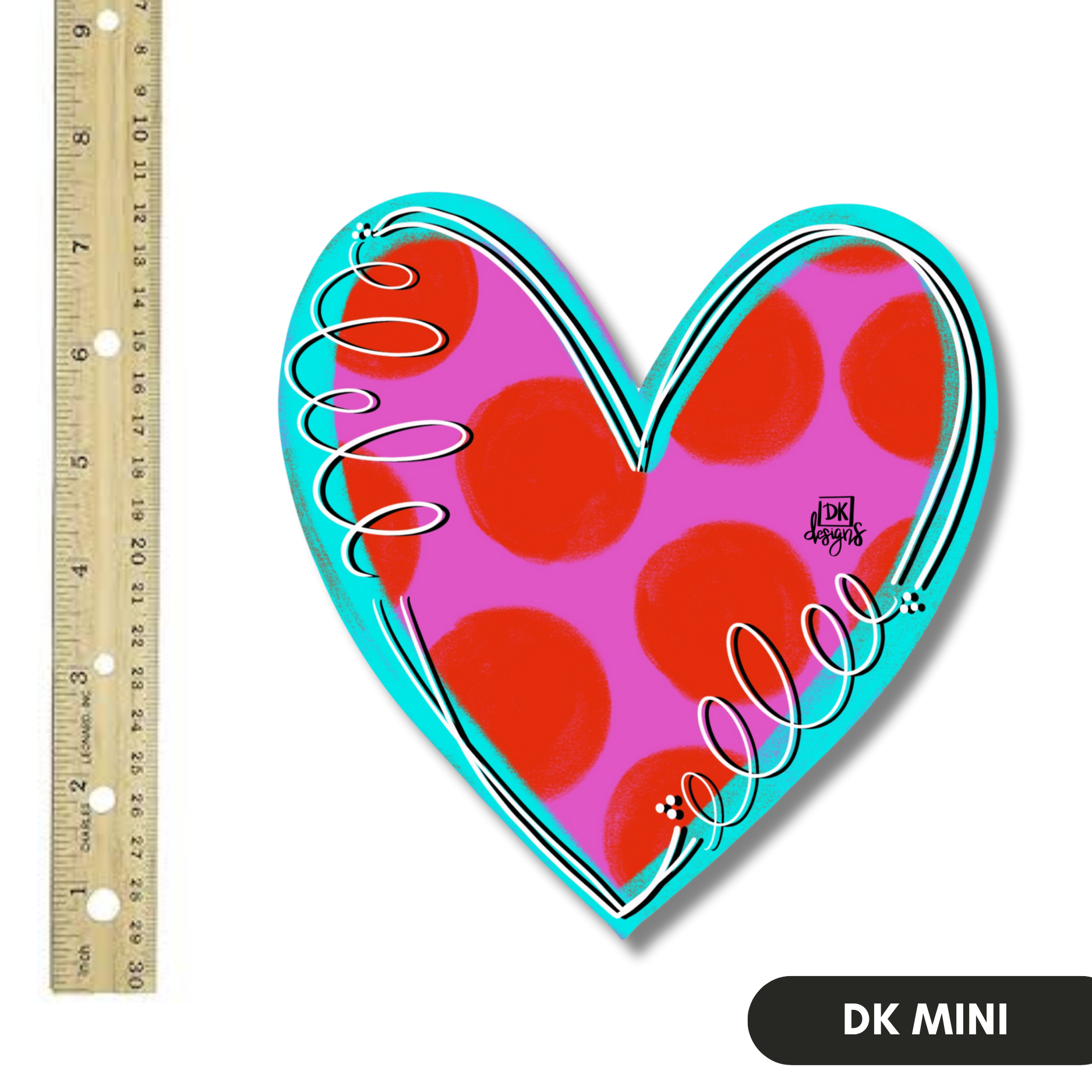 Teal Heart Mini