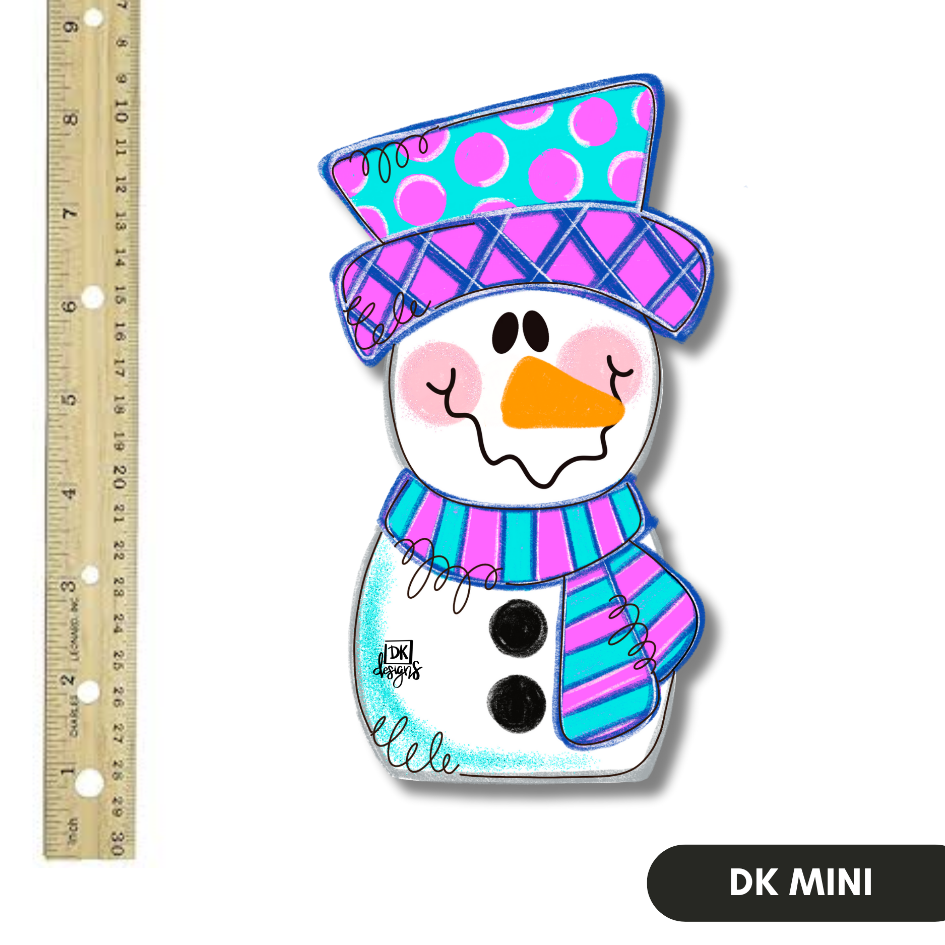 Pink Snowman Mini