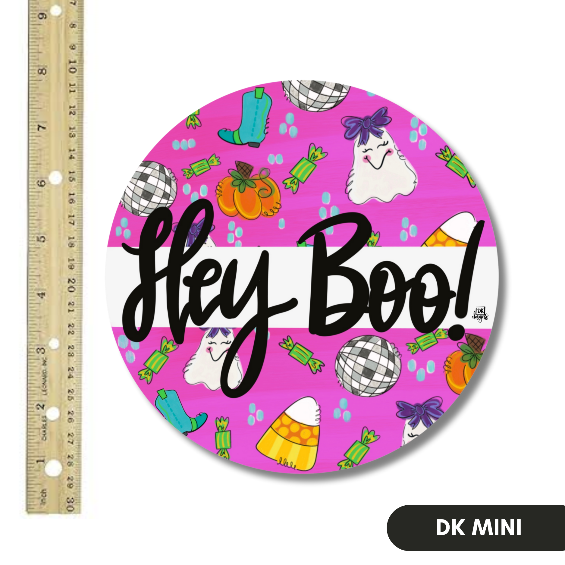 Hey Boo Pin Hey Boo Circle Mini – DK Designs Georgia