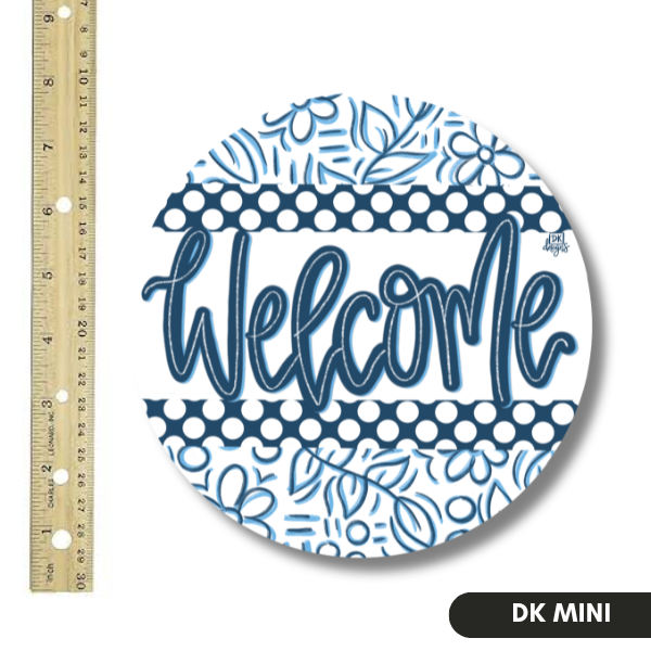 Blue and White Welcome Mini
