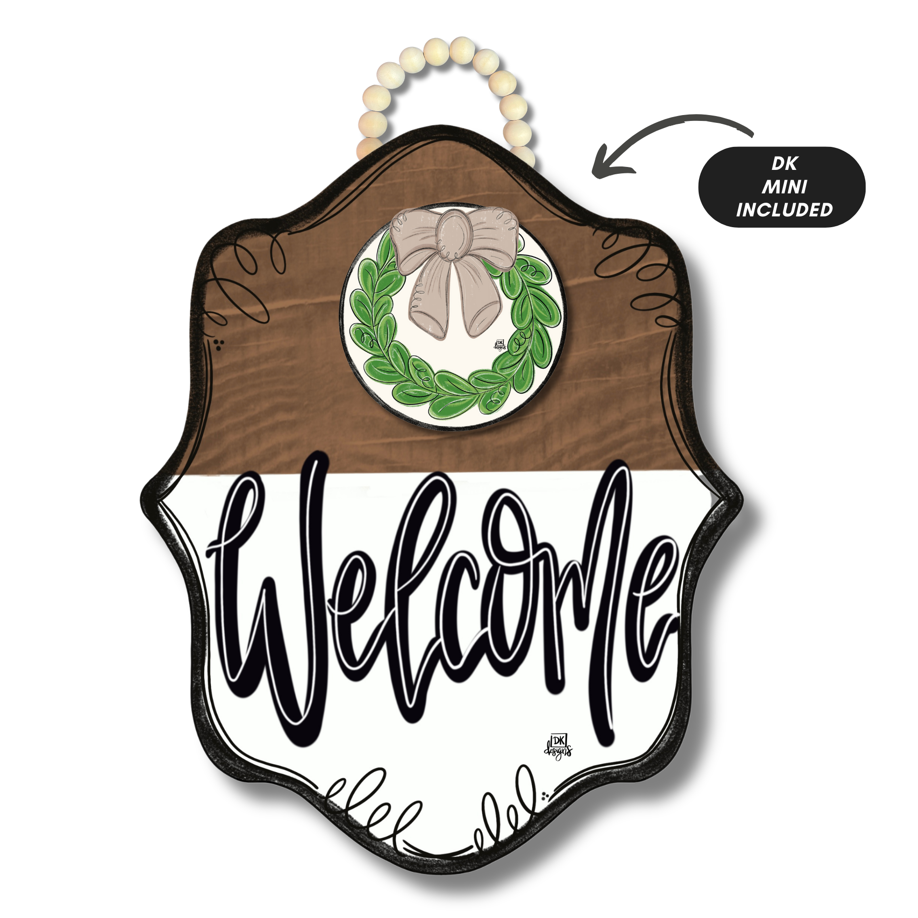 Stain Bloom "Welcome" Hanger + Mini