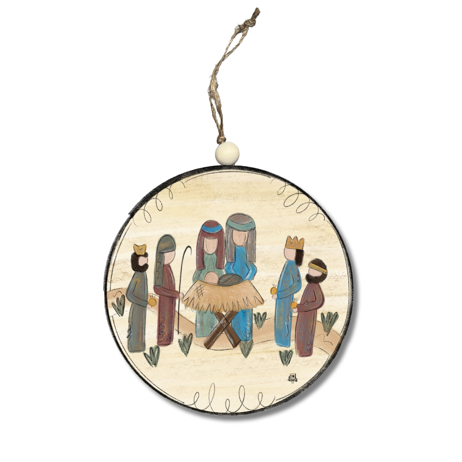 Circle Nativity Ornament