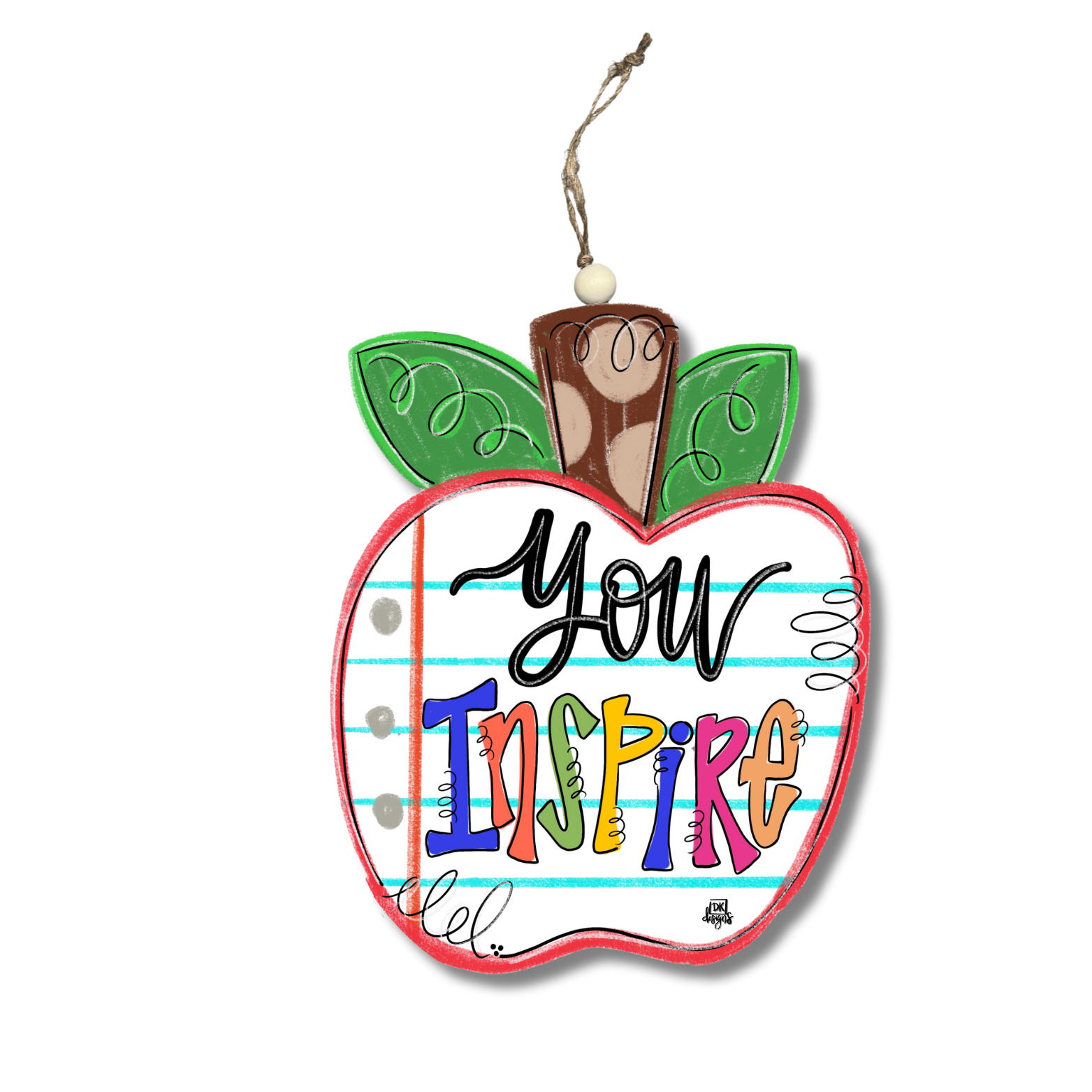 You Inspire Apple Ornament