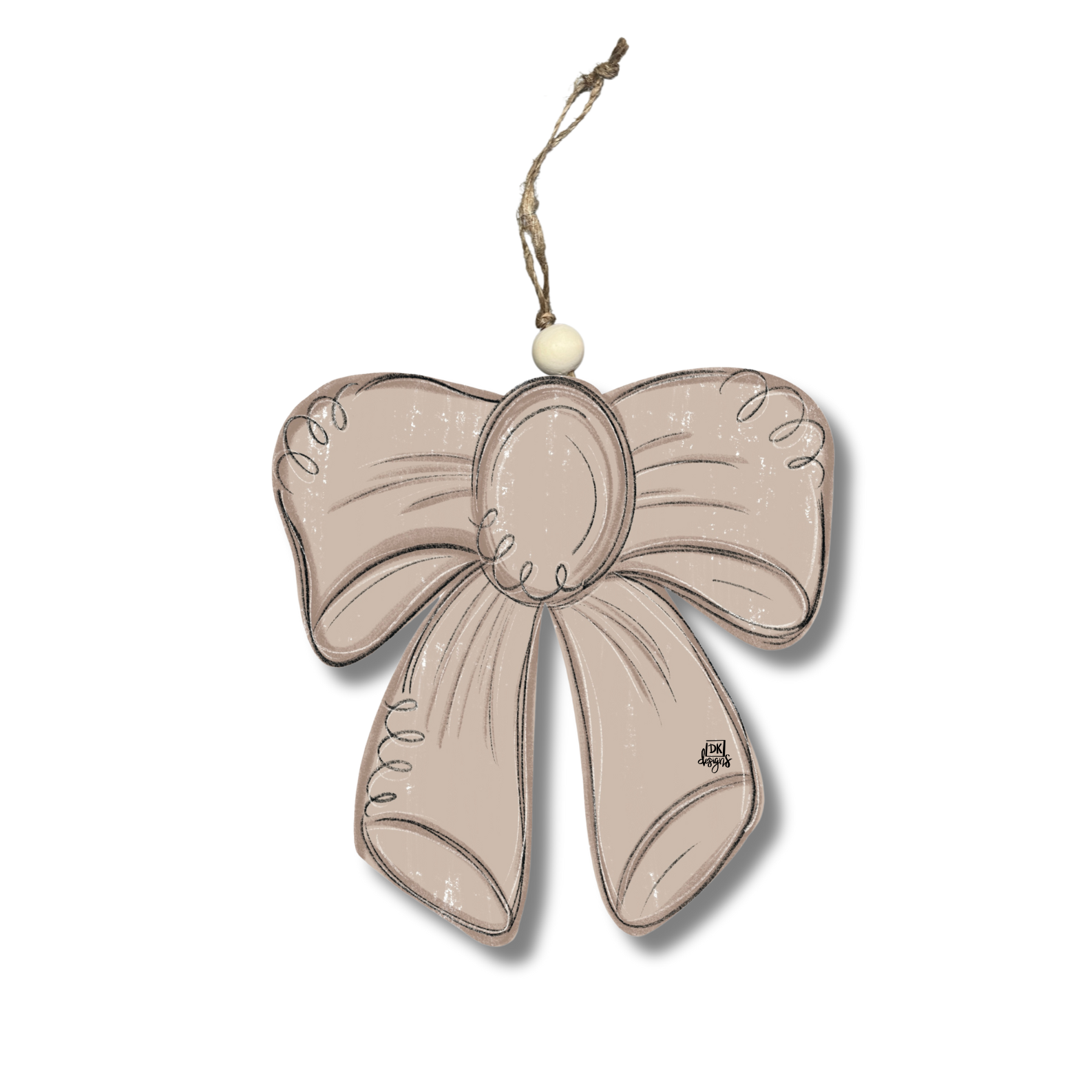 Tan Bow Ornament