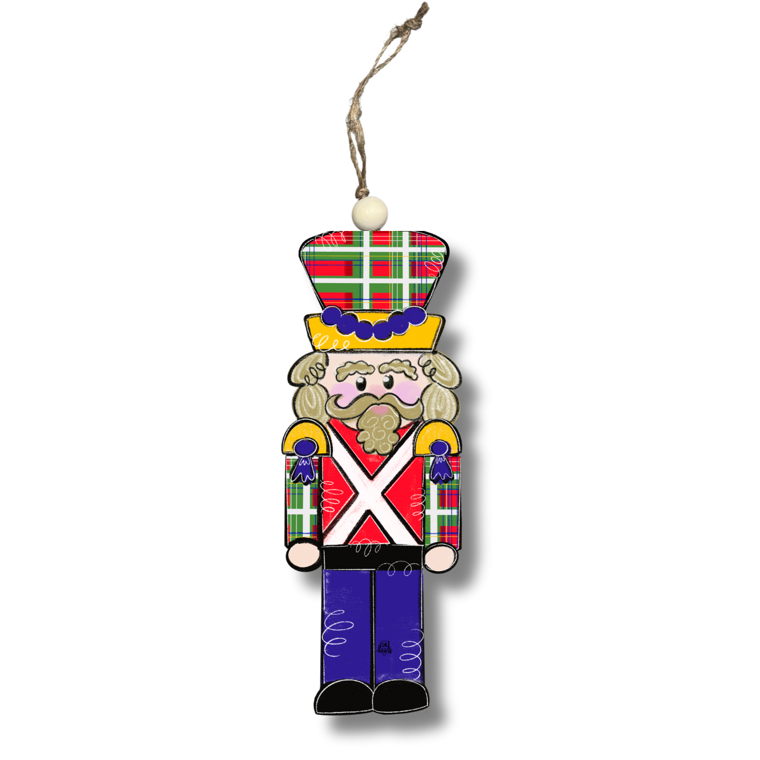 Plaid Solider Ornament