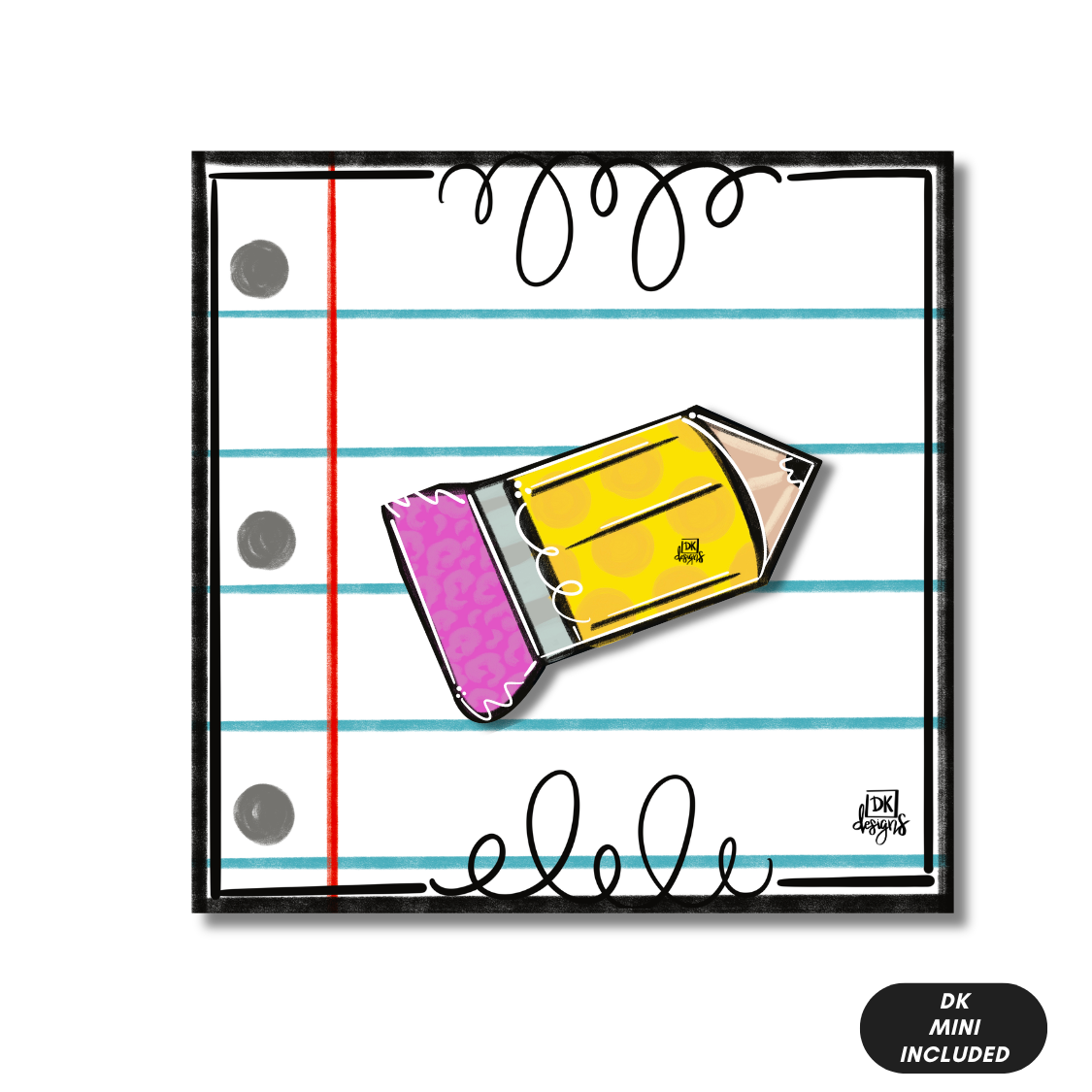 Mini Frame Notebook Paper w/ room for mini