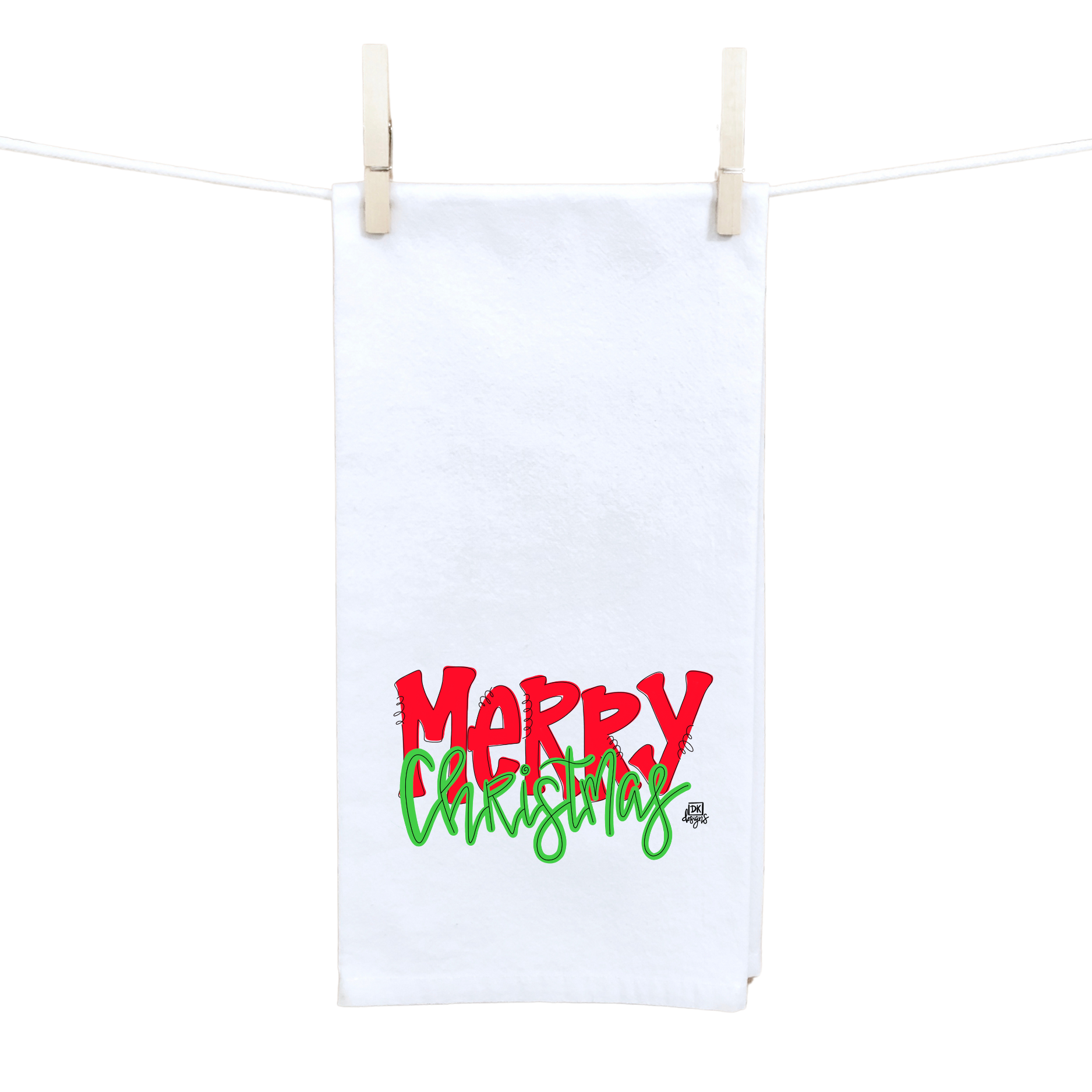 Merry Christmas Tea Towel
