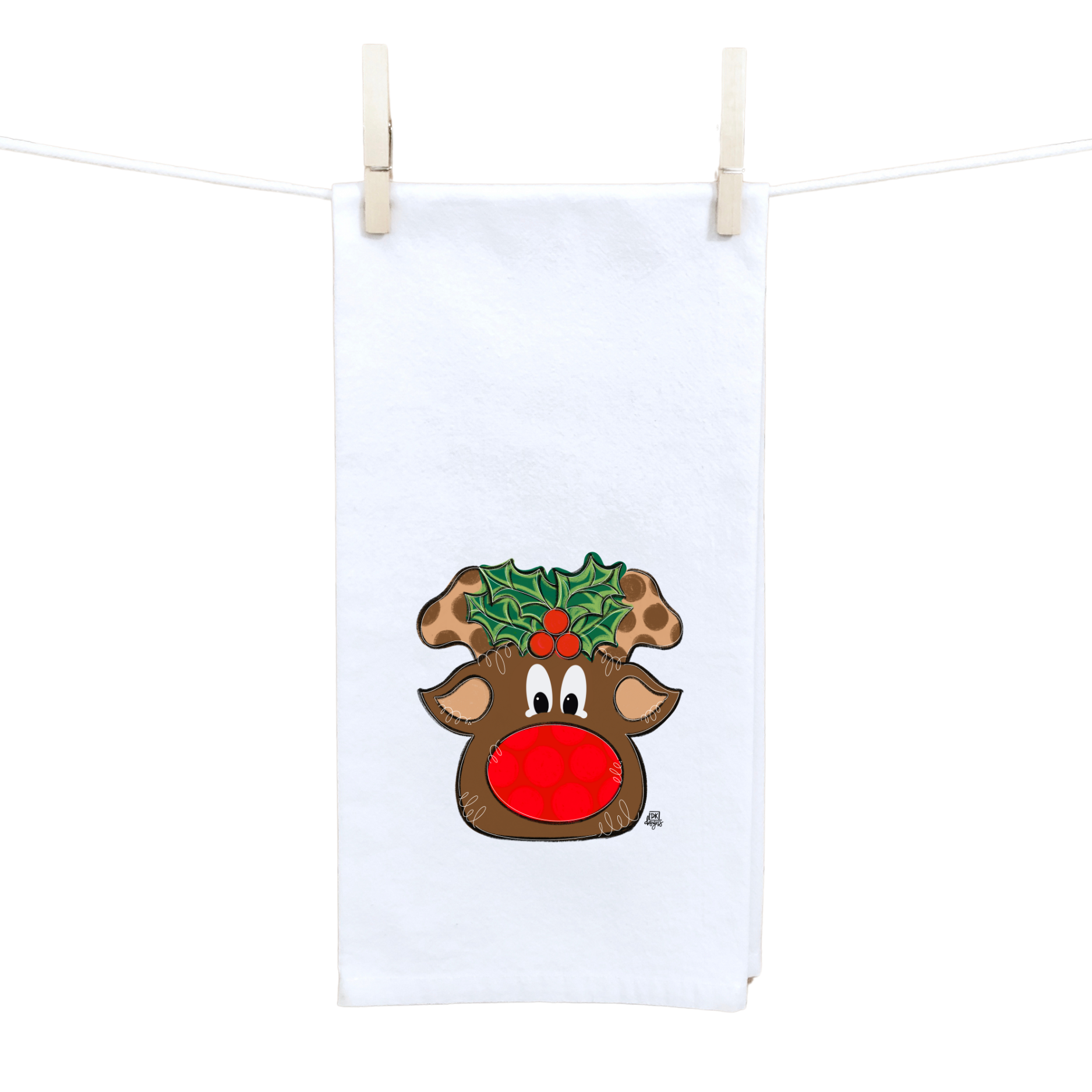 Reindeer Tea Towel
