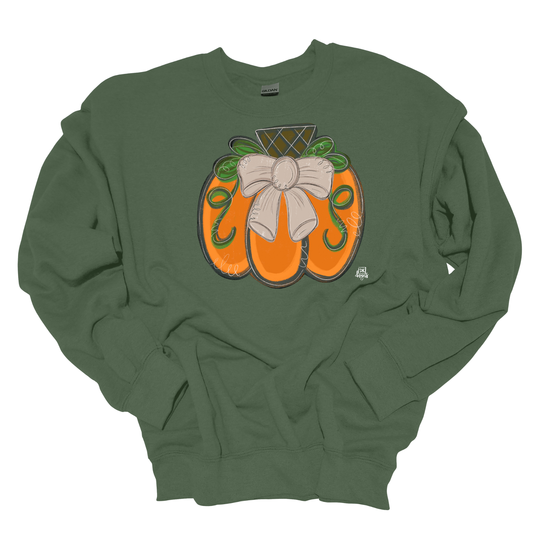 Tan Bow Pumpkin Sweatshirt